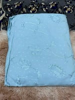 شرشف مطرز كامل سحاب قماش قطن منتش كم فرنسي الطول 1...