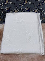 شرشف مطرز كامل سحاب قماش قطن منتش كم فرنسي الطول 1...