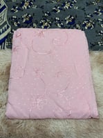 شرشف مطرز كامل سحاب قماش قطن منتش كم فرنسي الطول 1...