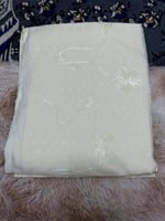 شرشف مطرز كامل سحاب قماش قطن منتش كم فرنسي الطول 1...