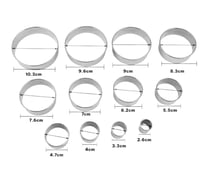 طقم قطاعة عجين استيل 12 قطعه