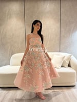 فستان سهره كلوش قصير تول | فستان حلا