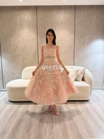 فستان سهره كلوش قصير تول | فستان حلا