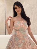 فستان سهره كلوش قصير تول | فستان حلا