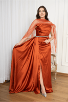 فستان سهره ستان برتقالى