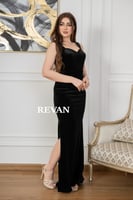 فستان مخمل طويل