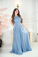 فستان خناقي تل أرجواني بضهر مكشوف