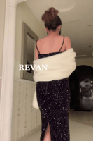 فستان سهرة ضيق ترتر من ريڤــان