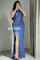 فستان سهرة ترتر فاخر