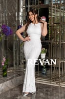 فستان سهرة مرسوم بالترتتر