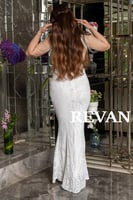 فستان سهرة مرسوم بالترتتر