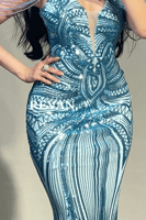 فستان سهرة لآلئ نجد