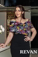 فستان سهر Off-Shoulder، أنيق بتصميم عصري من Revan