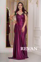 فستان سهره قماش ستان بحمالات كريستال