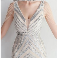 فستان سهره قماش ترتر طويل