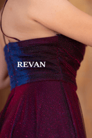 فستان سهرة طويل بتصميم أنيق وبريق ساحر