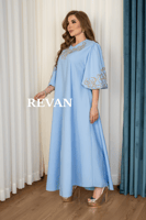 جلابية واسعة بتطريز فاخر لإطلالة أنيقة