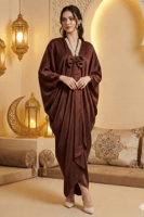 جلابية فاخرة بفيونكة أمامية من ريڤــان