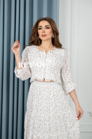 طقم من قطعتين بنقوش زهرية