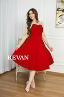 فستان شمواه احمر علاقي لول