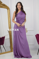 فستان ستان بلسيه ناعم طويل