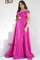 فستان ناعم قماش ستان بقصة مثيره اسفل الصدر