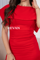 فستان راقٍ بأكمام كاب أنيقة