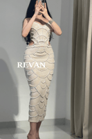 فستان سهرة بقصة ضيقة ولمعة ليلية جذابة من REVAN