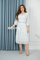 طقم من قطعتين بنقوش زهرية