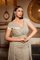 فستان سهرة رمال الذهب