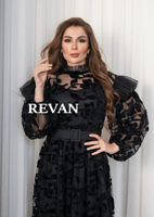 فستان فاخرة بتصميم مخملي