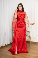 فستان سهره ستان احمر