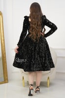 فستان سهره ميدي خامة الترتر