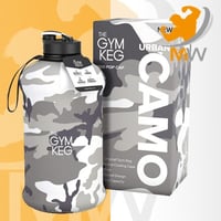 مطارة ماء جيم كيج بسعة 2.2 لتر جيشي رصاصي