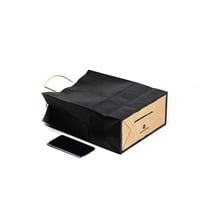 مجموعة (12) كيس ورق طولي أسود