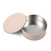 علب معدنية دائرية بغطاء فاخرة لون وردي|7.5*21.8 سم