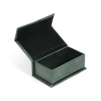 علبة بخور جلد فاخرة لون أخضر | 10*6*4 سم