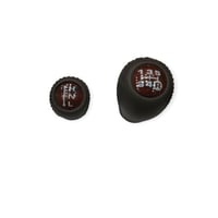 رمانة قير شاص ربع جلد رصاصي مع خشبي غامق