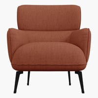 كرسي قماش من إلفيس ارجل معدنية لون بني مقاس 91x86x...