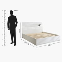 طقم غرفة نوم كينج بلمعان عالي 4 قطع من ديكسون - 18...