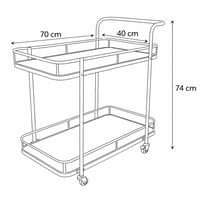 عربة تقديم فلافِيانا عملية بتصميم أنيق من الخشب ال...