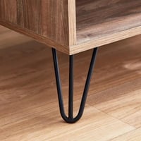 طاولة قهوة كارڤيناي خشب هندسي بيج مع 3 رفوف بأرجل...