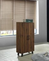 خزانة أحذية خشب ماليزي 2 درفة لون بني مقاس 122X60X...