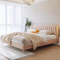 سرير فندقي فاخر بتصميم مخملي ناعم من نورايا