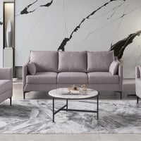 كنبة قماش ثلاث مقاعد لون رمادي من أوديسا