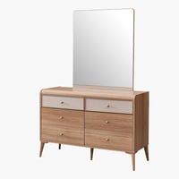 طقم غرفة نوم كينج 6 قطع من لوريتا - 180x200 سم