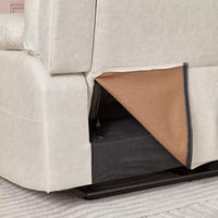 كنبة استرخاء بيانكا 3 مقاعد بقماش يشبه الجلد لون ب...