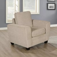 كنبة مفردة مورفيلا قماش بمساند ذراعين قماش لون بيج...