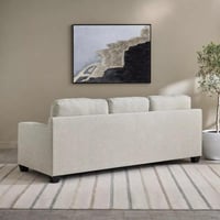 كنبة إيليت قماش 3 مقاعد مع منفذ يو إس بي لون كريمي...