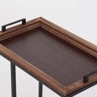 طاولة خدمة سيورا خشب بقاعدة معدن لون بني مقاس 45x2...